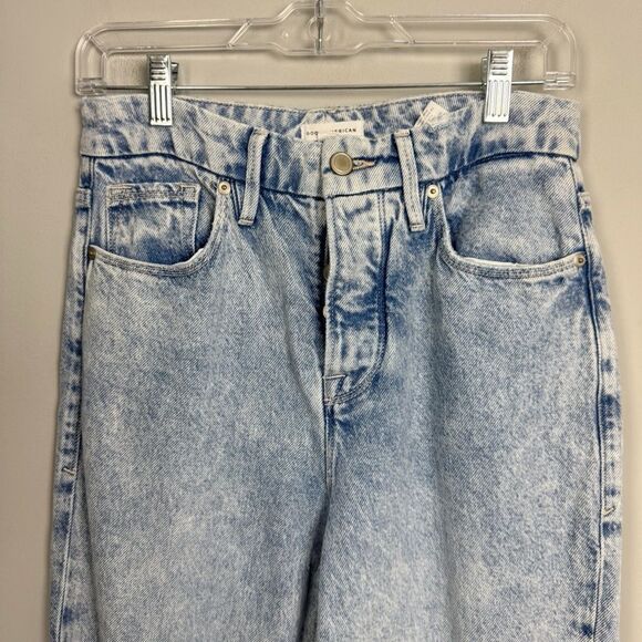 GOOD AMERICAN | Good Boy High Rise Jeans Light Wash Blue643 Women’s Size 2/26 - Picture 6 of 13